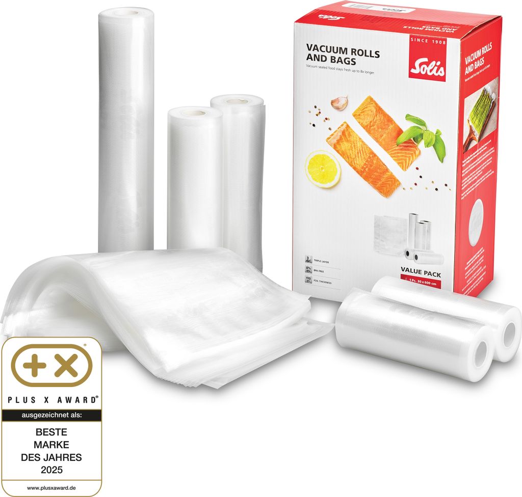 Solis Set Vakuumbeutel & -Folie, 50 Vakuumbeutel, 5 Produktbild 