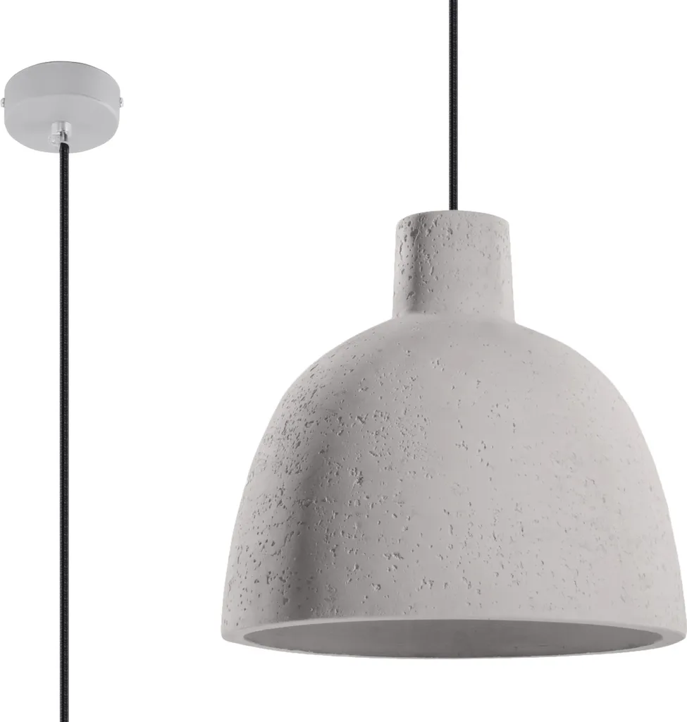 Lustre suspension Orango en béton gris pour éclairage intérieur E27