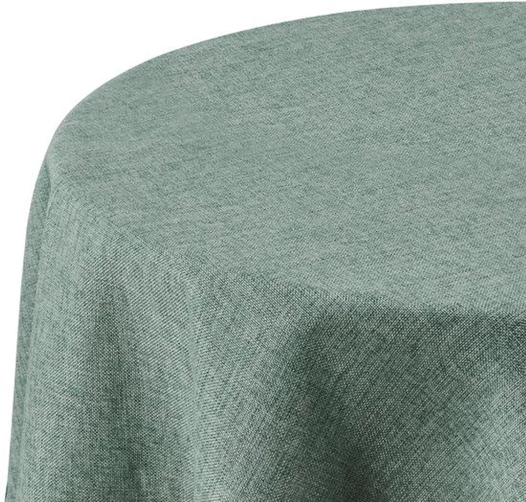 Nappe imperméable effet lotus ronde 140 cm Deconovo lavable vert foncé