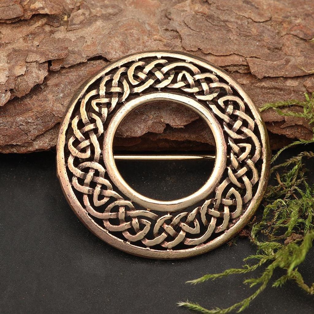 Drachensilber Kelten Brosche Bronze Gewandnadel Schmuck Mittelalter