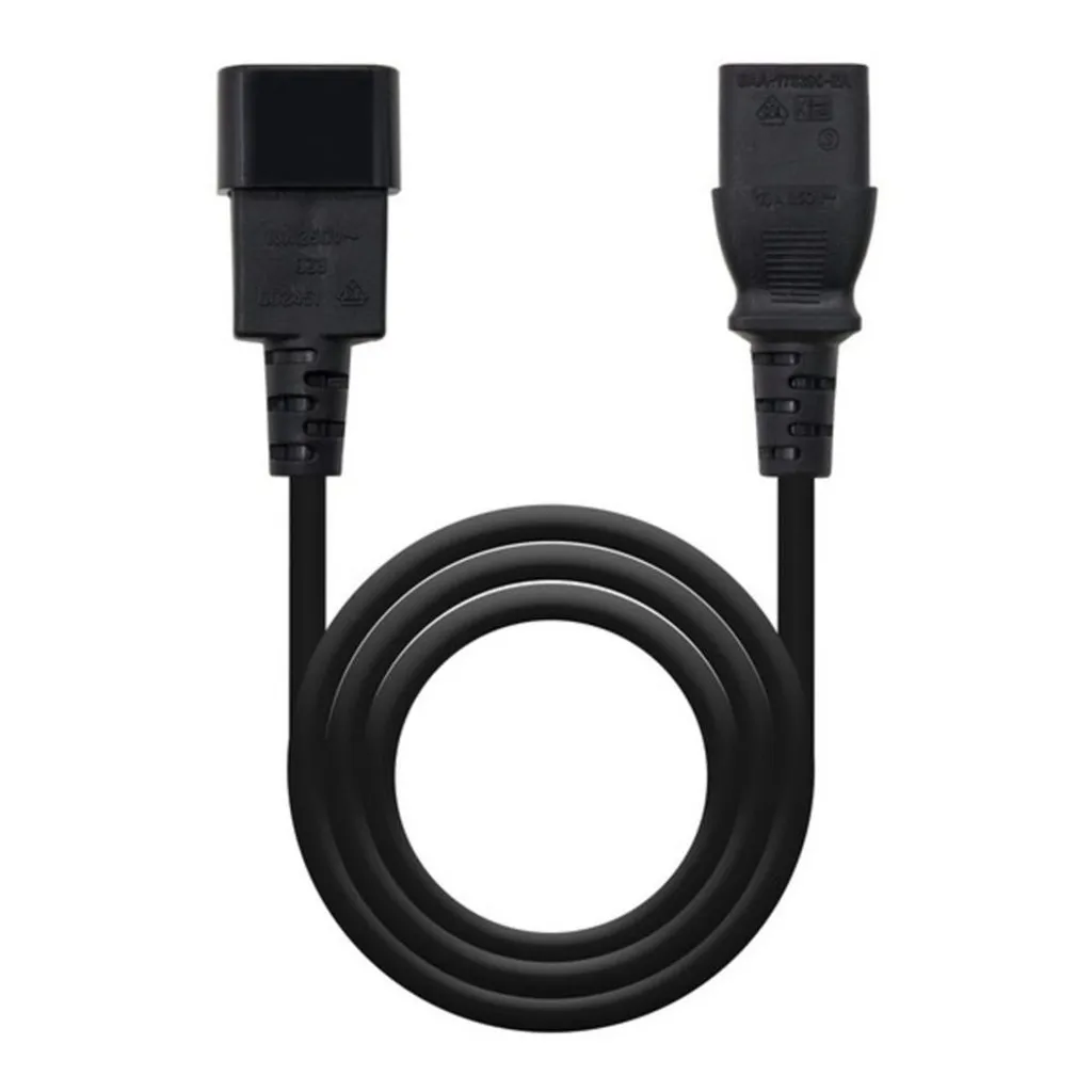 Nanocable 10.22.0203 Prolunga 3m | C13 a C14 Nero per Ufficio Moderno