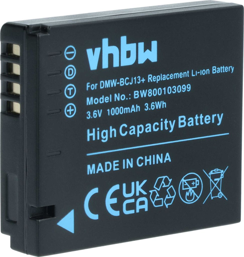 vhbw Akku kompatibel mit Leica D-Lux 5, 6 Kamera (1000 mAh, 3,6 V, Li-Ion), Infochip