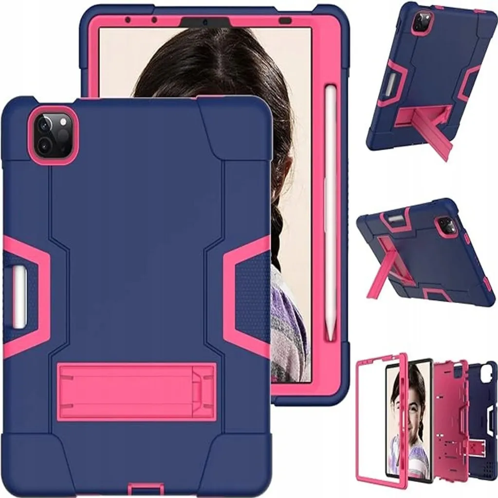 Custodia iPad Pro 12.9 Navy Pink con Slot Penna - Prendi Appunti con Stile
