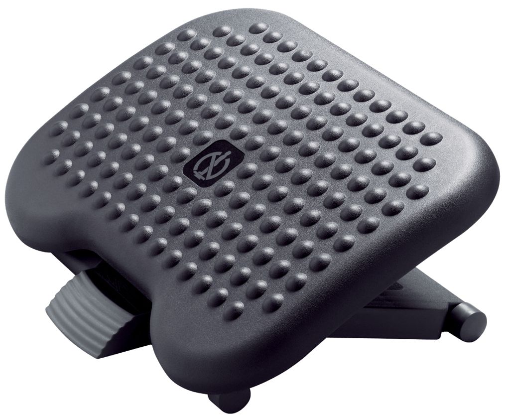 A black footrest is shown against a white background.