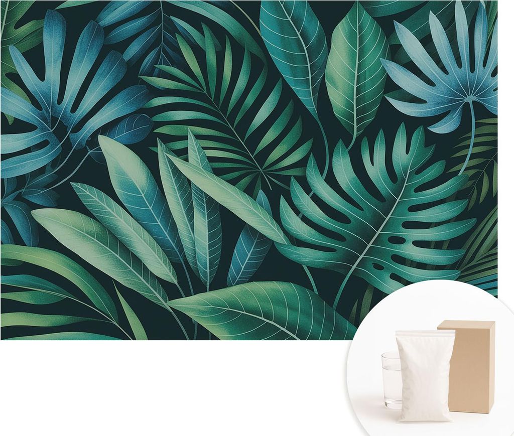 Fototapete - Wandbilder für Wohnzimmer - 152x104 cm - Dekorative Wandfolie - Modernes Design für Wanddekoration - Tapeten für Innenräume - Trop...