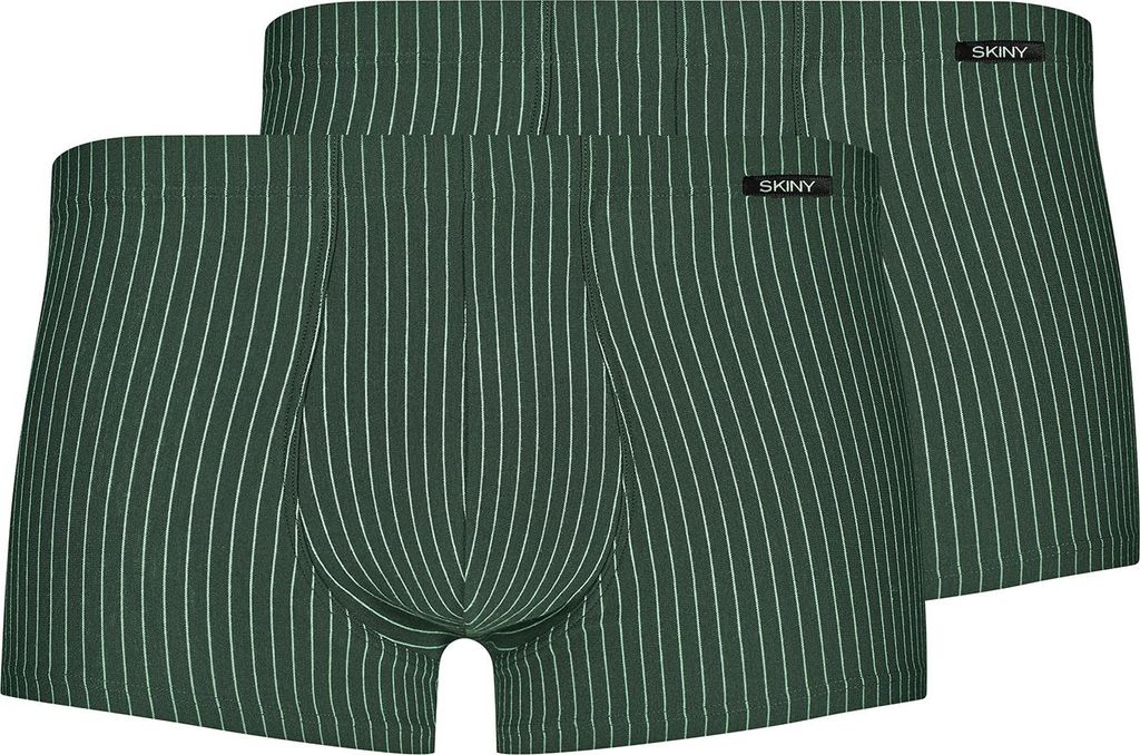 Skiny Herren Pants 2er Pack Baumwolle Advantage olive Stripes