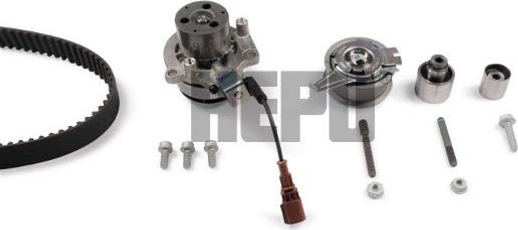 HEPU PK06690 Wasserpumpe + Zahnriemensatz OE 04L121011 kompatibel mit Golf VII, Golf VI, Golf Sportsvan, Golf Alltrack, Crafter, CC, Caddy, Beetle,...
