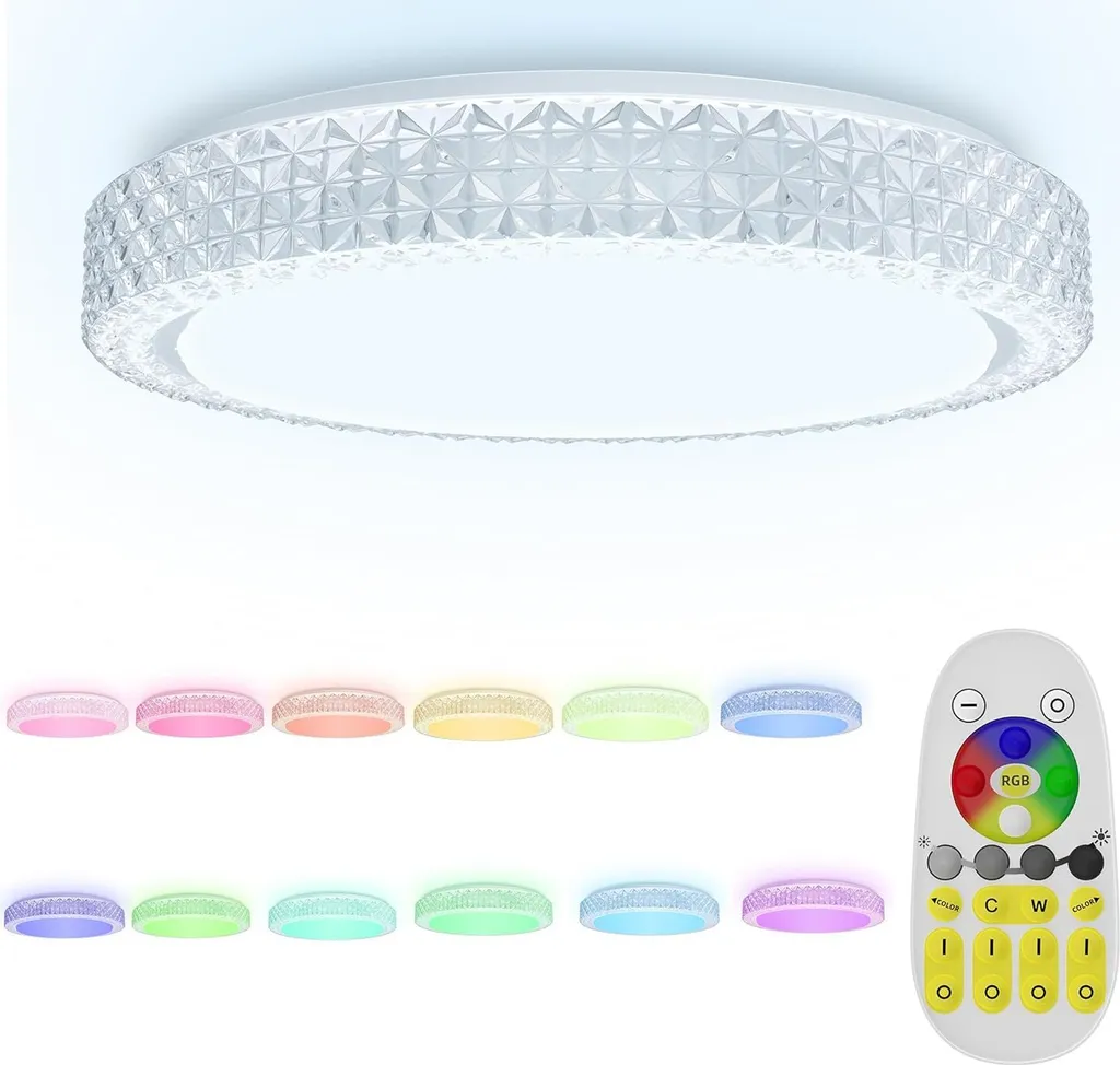 Plafoniera Smart YUENFONG 60W LED RGBW Audio Bluetooth Speaker