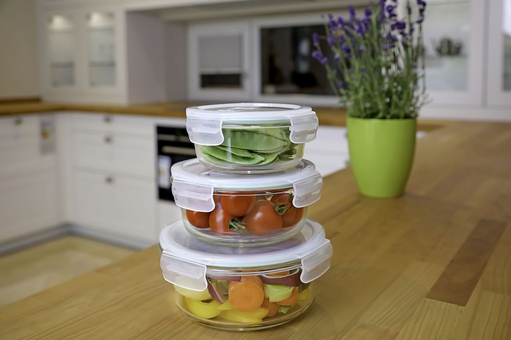 3 Stück Steuber Cloc Frischhaltedose aus Glas, 400 ml, Produktbild 2