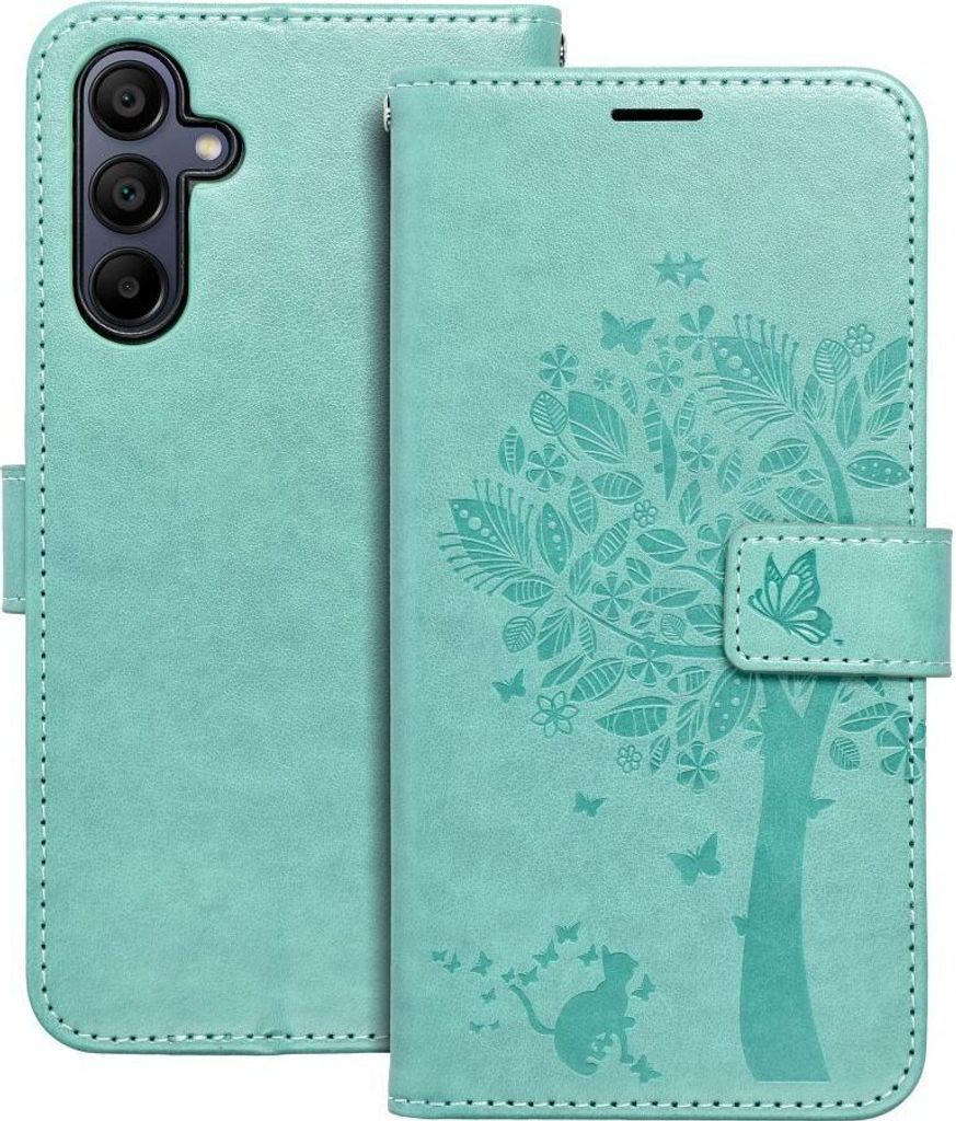 MEZZO Book Case passend für SAMSUNG A15 4G / A15 5G Baum grün