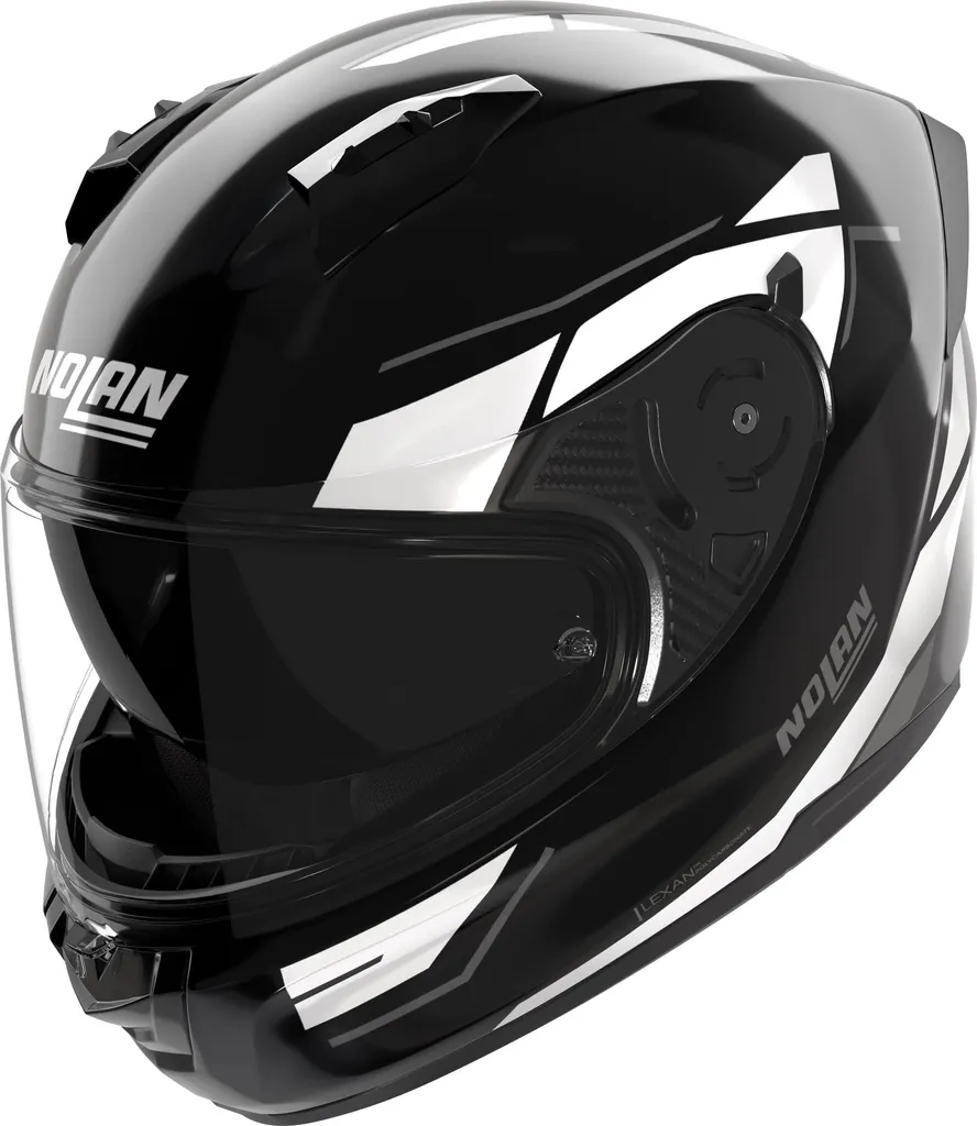 Casque Moto Intégral Nolan N60-6 Sincrono Design Sportif Noir et Blanc