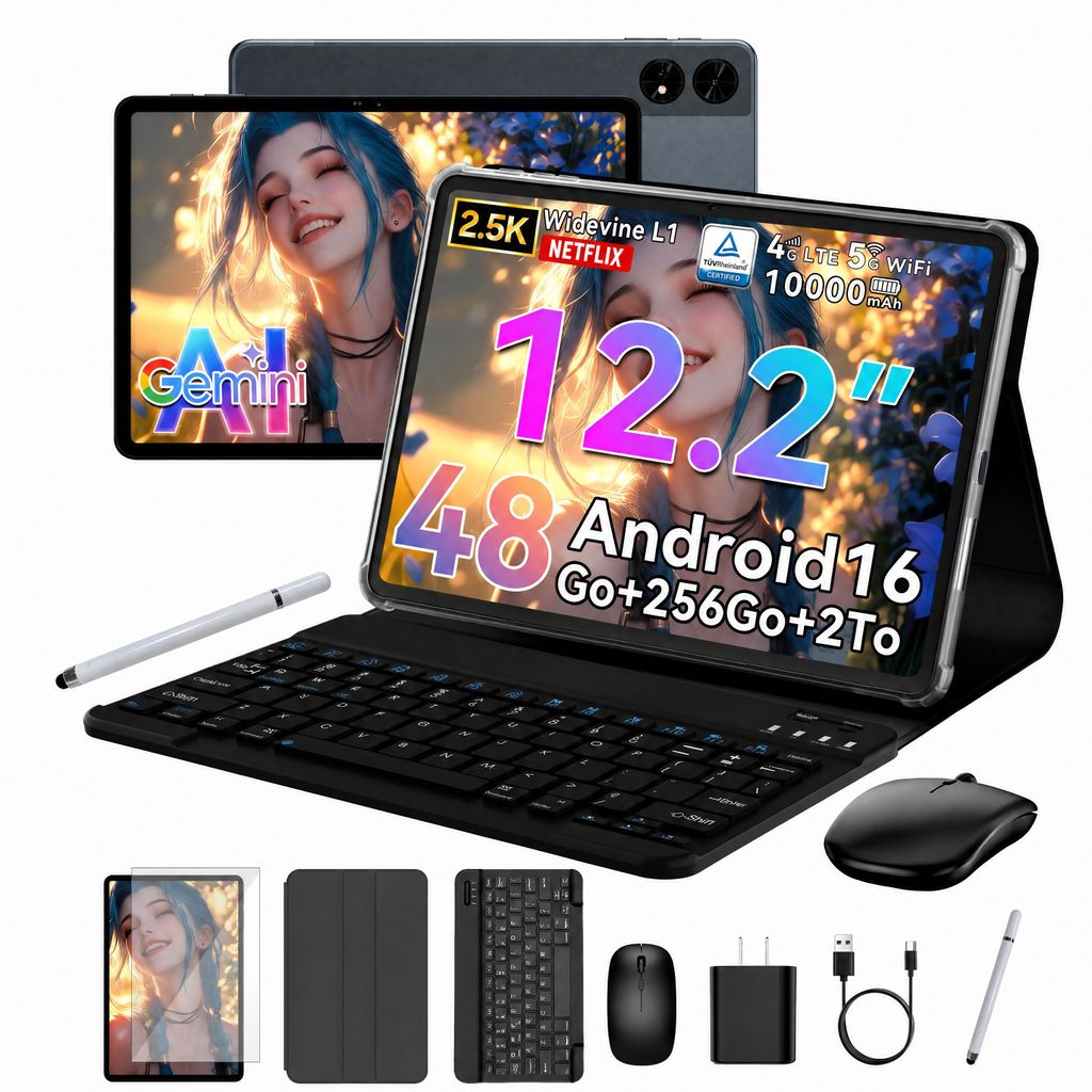 BESTTAB T60, tablet Android 16 o przekątnej 12,2 cala, z 48 Zdjęcie produktu 