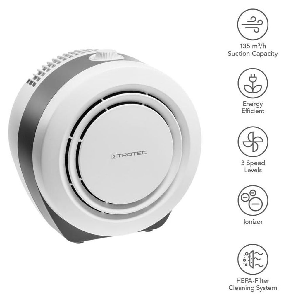 TROTEC Luftreiniger AirgoClean 10 E – HEPA Filter für Produktbild 