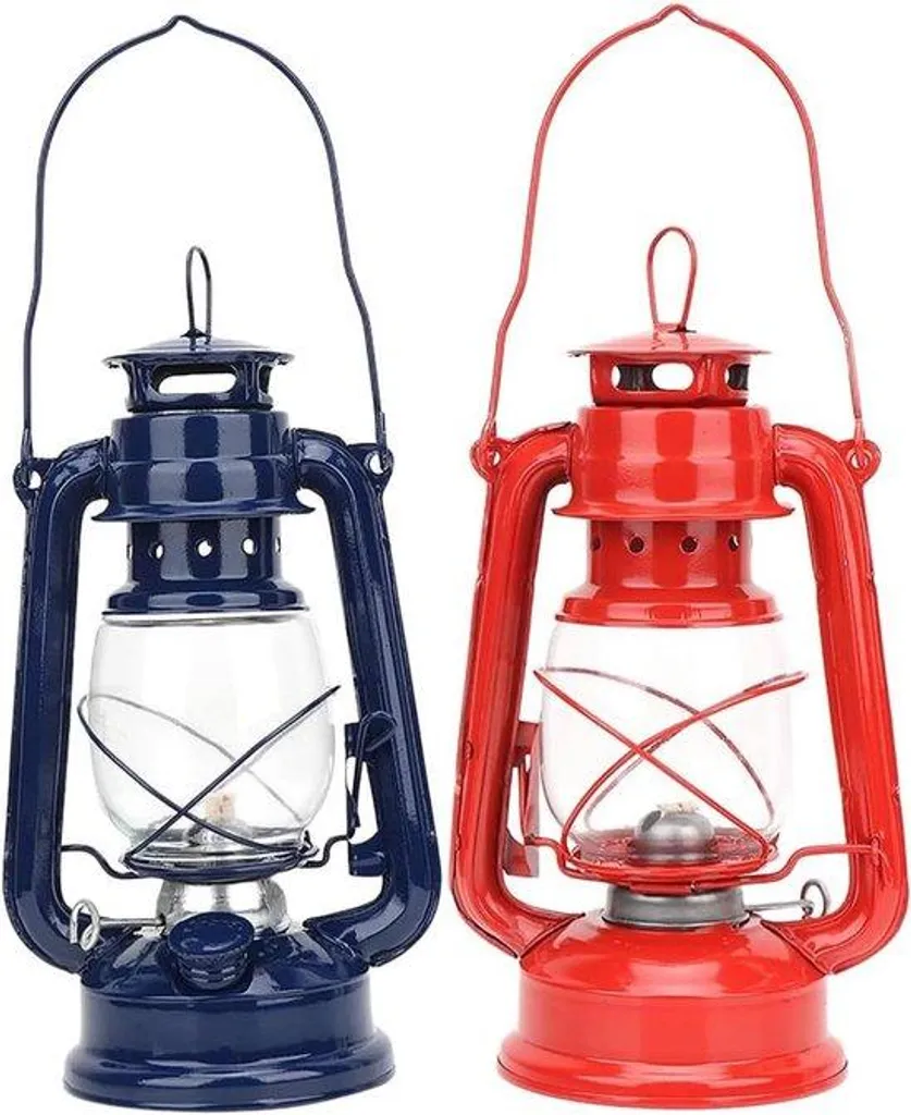 Lanterne de camping anti-panne rouge et bleue : éclairage fiable partout
