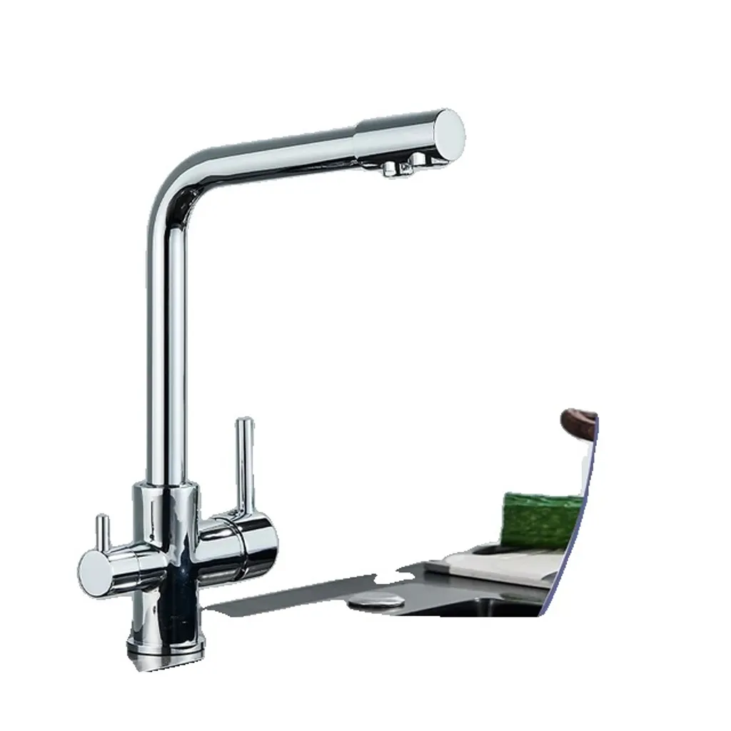 Mitigeur évier cuisine 3 voies avec douchette extractible et filtre