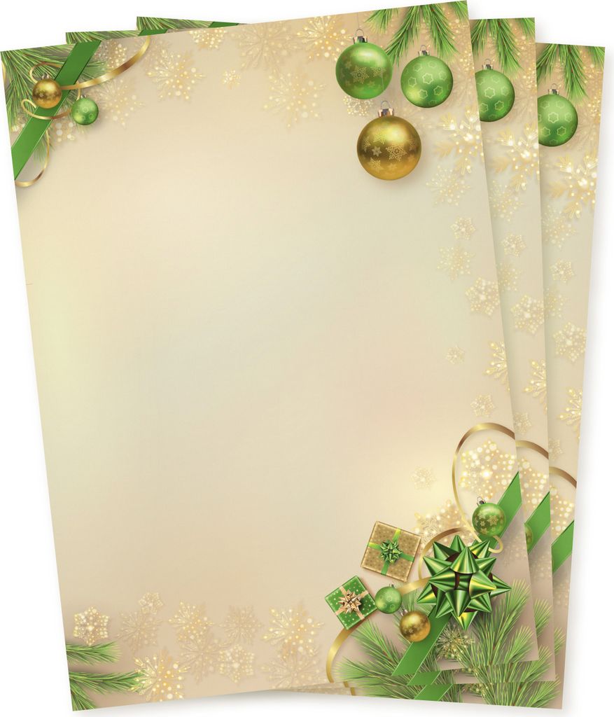 Chalet Noel 50 Blatt Briefpapier Weihnachten A4, Weihnachtsbriefpapier