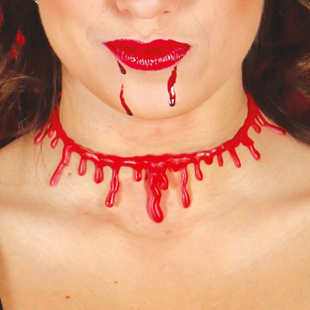 Narbe Aufgeschnittener Hals Mit Blut
