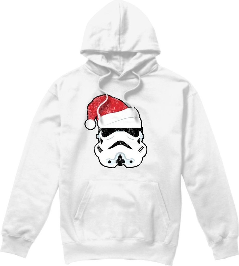 Star Wars - Kapuzenpullover für Herren - weihnachtliches Design TV4610 (L) (Weiß)