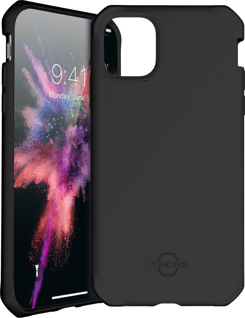 ITSkins SpectrumSolid iPhone 11 Pro Hülle Flexibles TPU Backcover Stoßfest - Plain Black