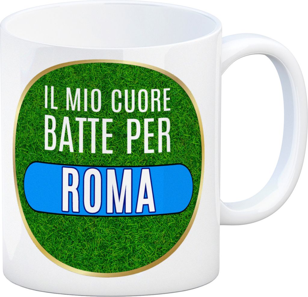 Il mio cuore batte per Roma Tazza in ceramica Kaffeebecher Italien