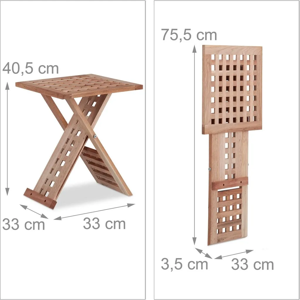 Petite table d'appoint pliable noyer : la solution petit espace - 4