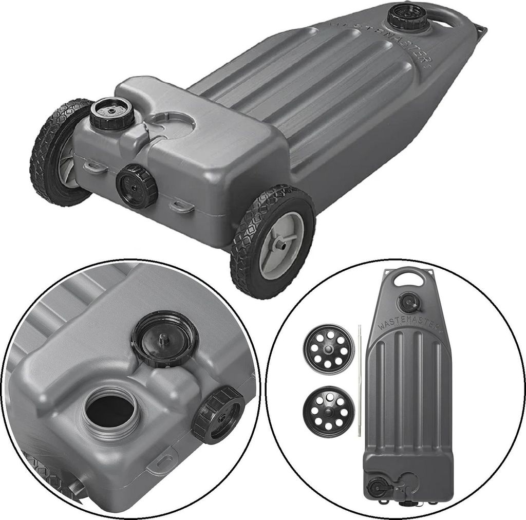 Wastemaster Abwassertank 38L – Aquaroll für Toilettenkassette Wohnwagen Ø19,7cm