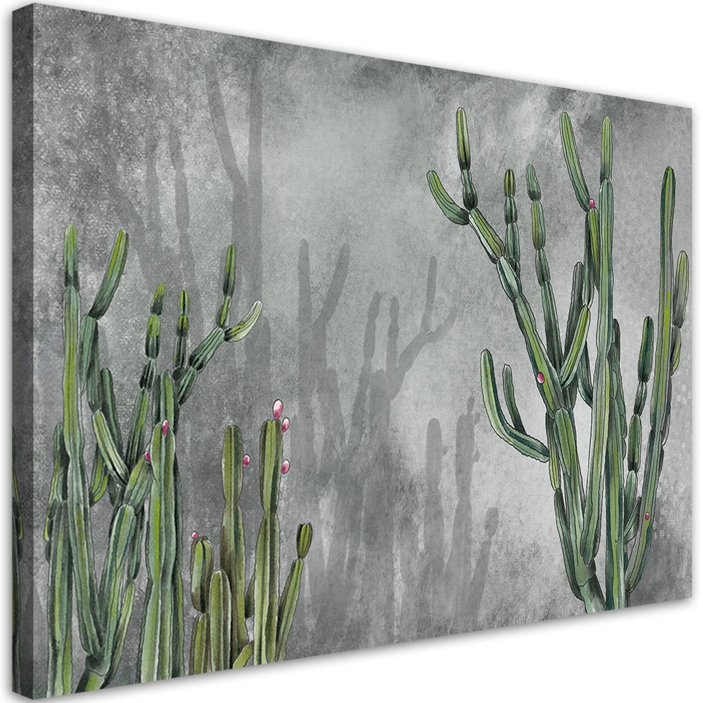 Leinwandbild Rote Seerose 100x70 Feeby Grau bild für die wand bereit zum aufhängen