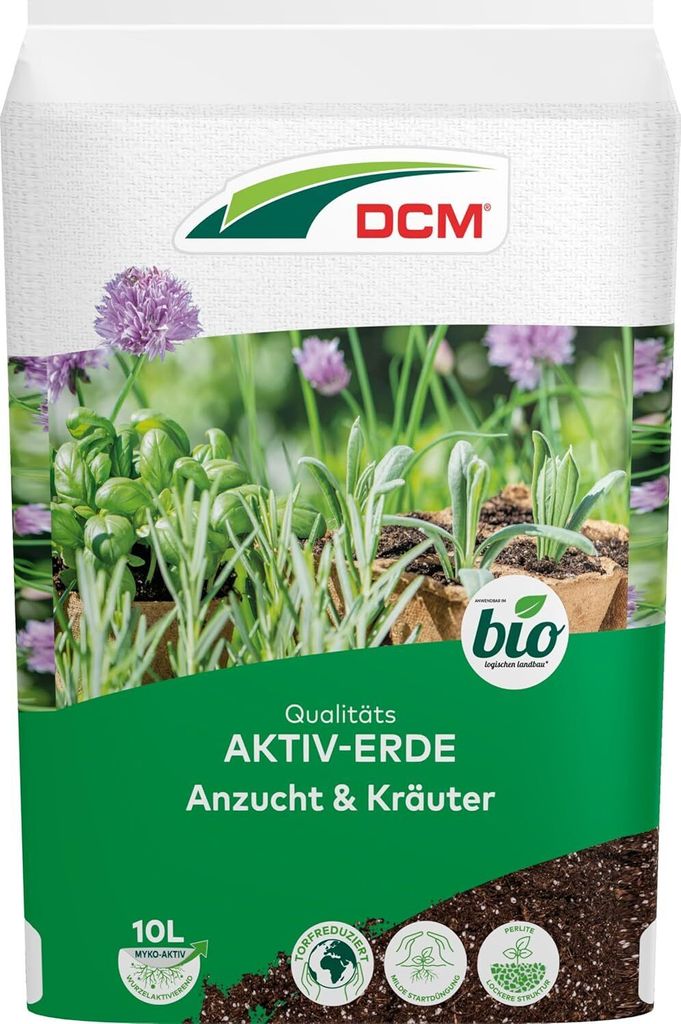 Cuxin DCM Aktiv-Erde Anzucht & Kräuter 10 L Anzuchterde Kräutererde