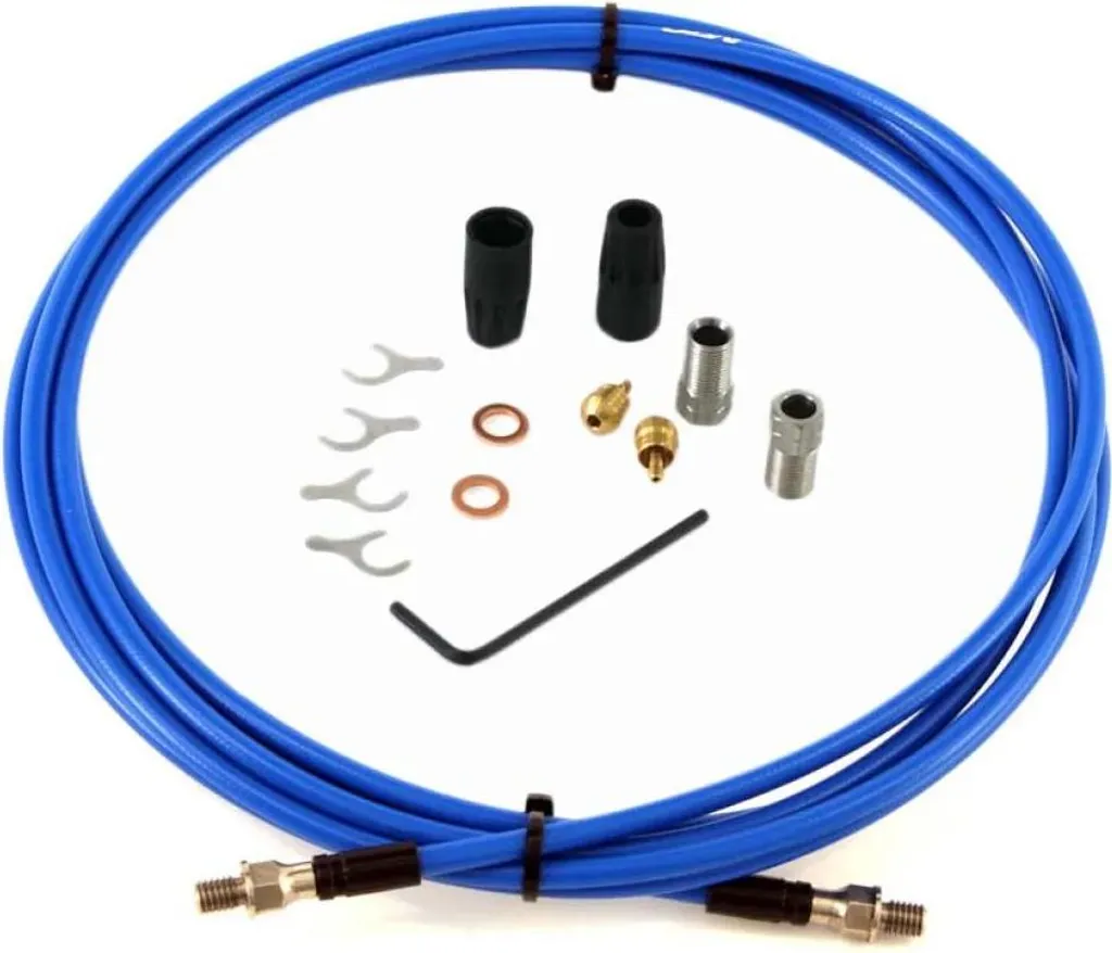 Gaine de Frein Hydraulique Bleue 5mm Msc Vertical de 3 Mètres Longueur