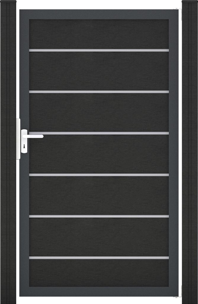 GroJa Solid Grande Premium Tor Sondermaß max. 150x180cm Anthrazitrahmen Anthrazitgrau