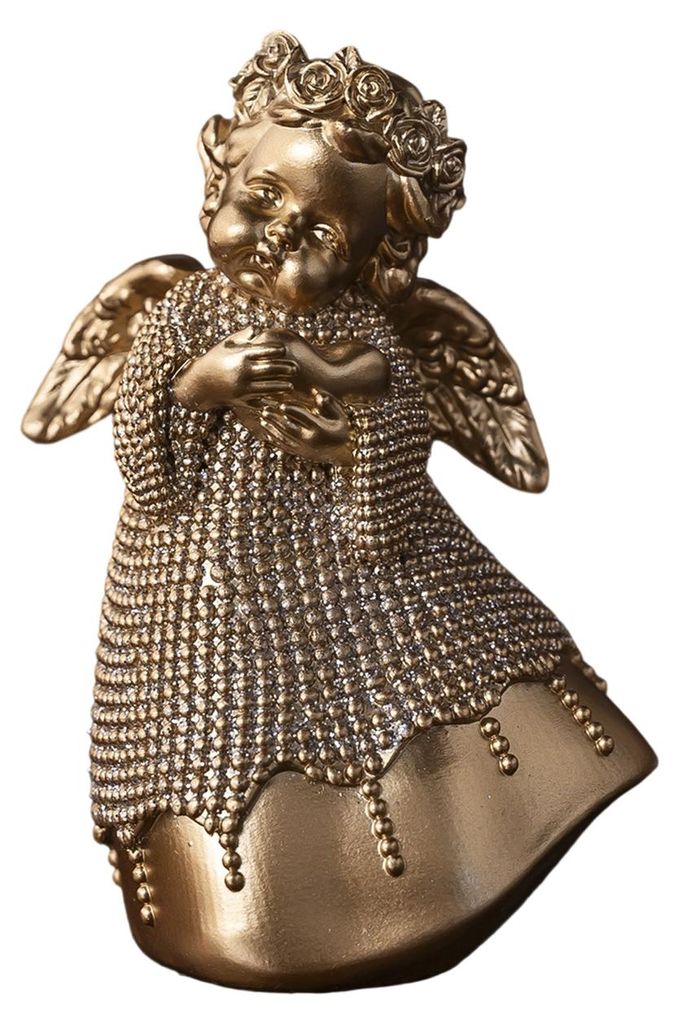 Engelsstatue aus Kunstharz, herzförmig, Kerzenständerform, Engelsskulptur, angenehmes Gefühl, Engelsornament