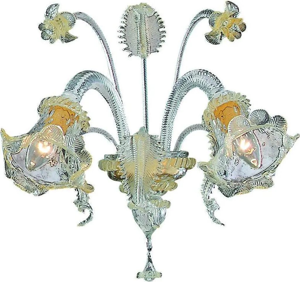 Luminaire Applique Murale en Métal et Verre Transparent Santorso E27