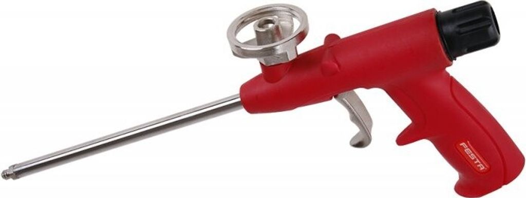 Caulking gun for PUR spume ABS