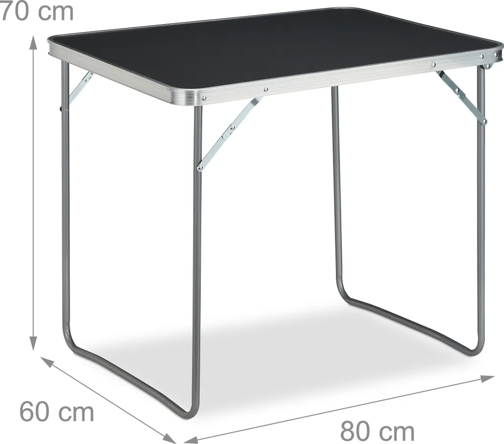 Table de camping pliable légère et compacte 70 x 80 x 60 cm