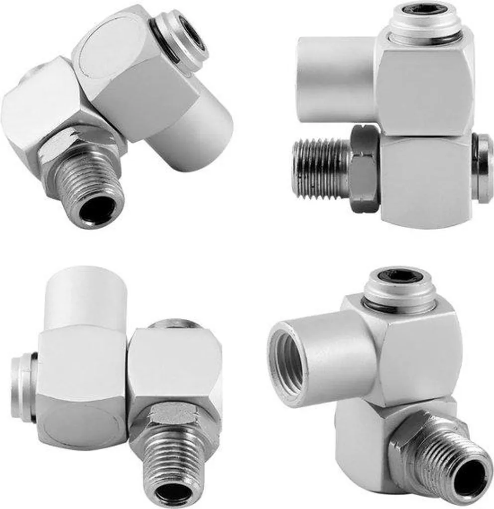 Raccord pneumatique anti-torsion 1/4 pouce pour tuyau d'air - x4