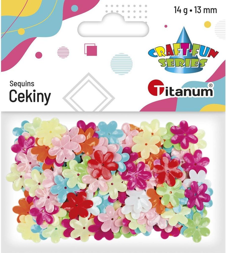 Bunte Blumen Pailletten 14g Titanum Produktbild 