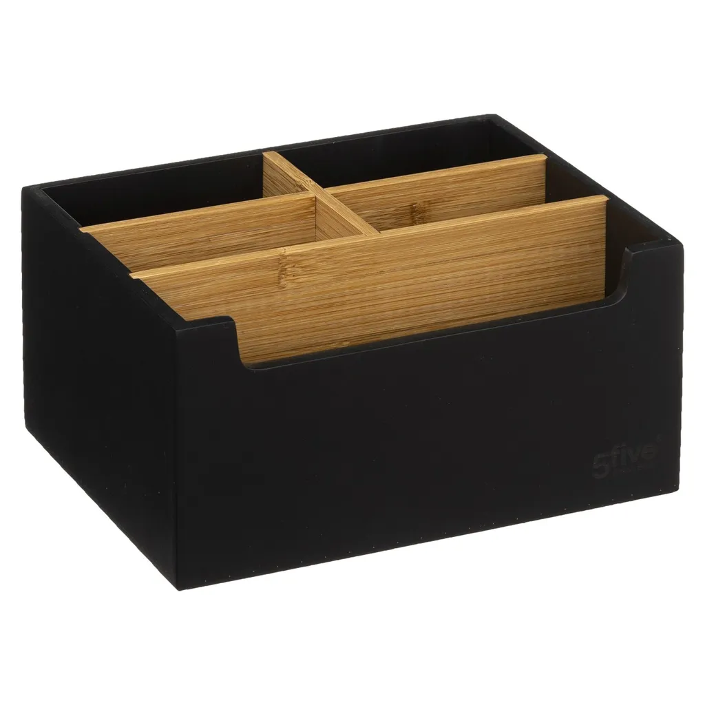 Organizer Naturéo à 5 compartiments noir 5 Five Simply Smart pour bureau