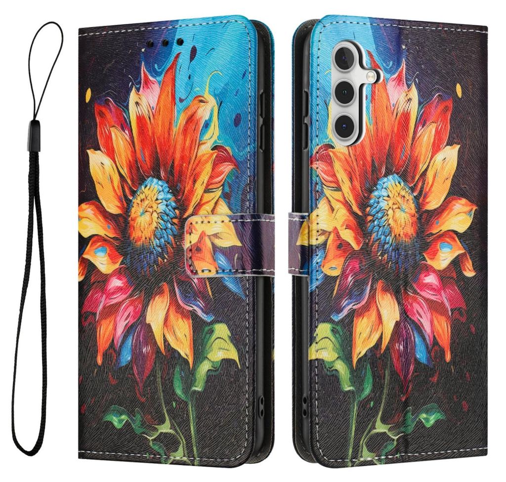 Handyhülle Klapp Schutz Samsung Galaxy A17 A26 A16 4G 5G Kunstleder TPU Motiv