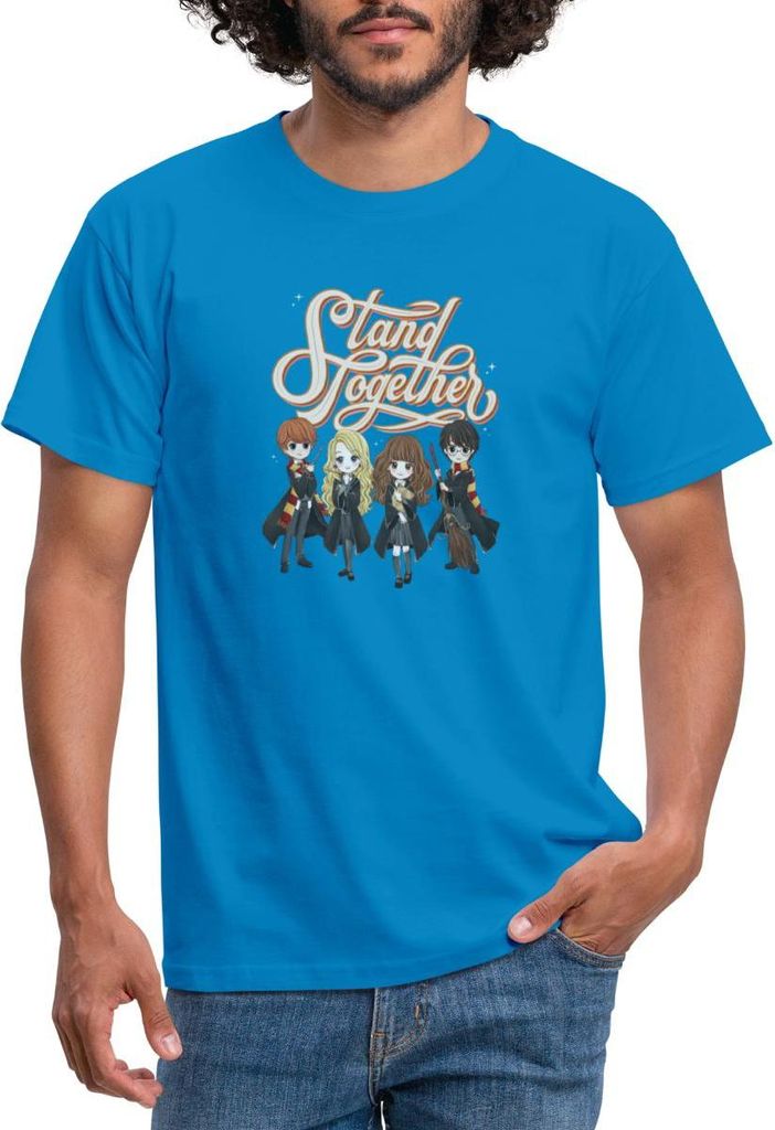 Spreadshirt Harry Potter Animierte Charaktere Stand Together Männer T-Shirt, M, Royalblau