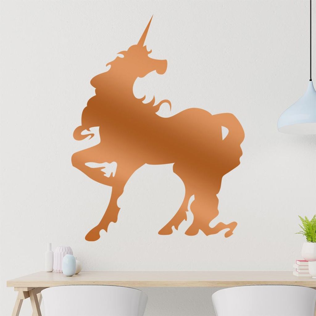 Einhorn Wandtattoo in 6 Größen - Wandaufkleber Wall Sticker - Dekoration, Küche, Wohnzimmer, Schlafzimmer, Badezimmer
