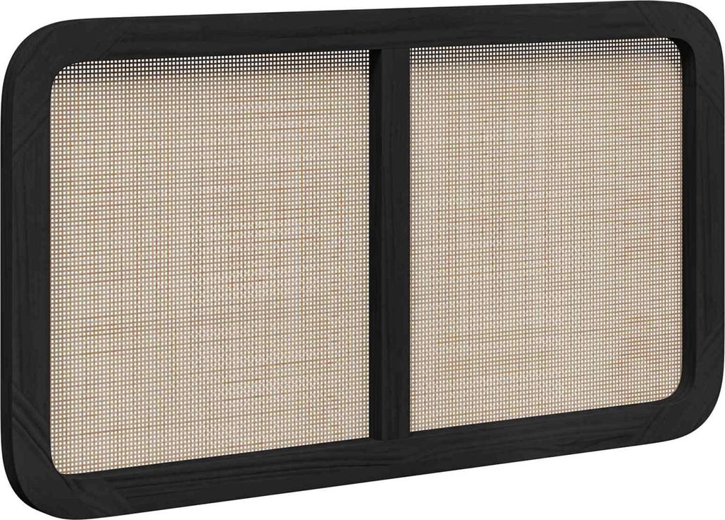 vidaXL Kopfteil mit Kopfteil Schwarz 100 x 55 x 3 cm Rattan