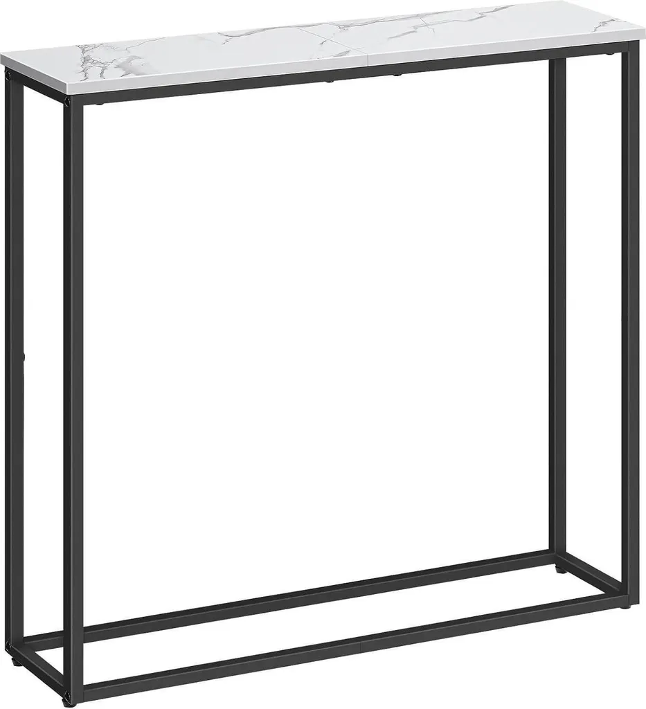 Petite Console 75cm Marbre Blanc : Solution Espaces Étroits