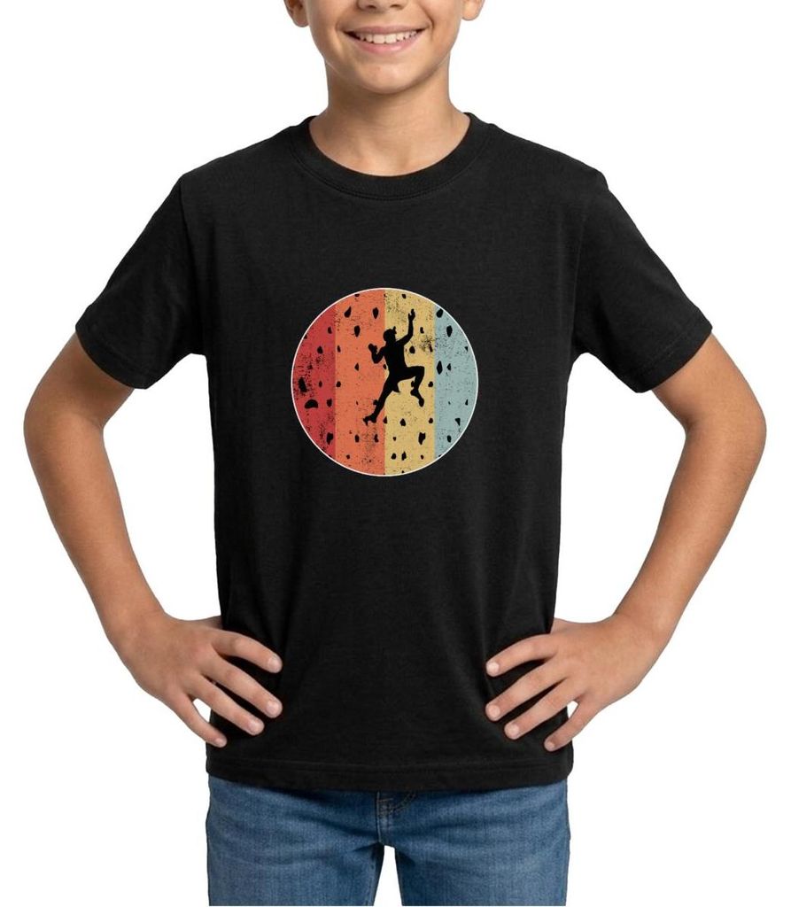 Spreadshirt Bouldern Klettern Kletterhalle Geschenke Für Boulderer Teenager T-Shirt, 152/164 (12-14 Jahre), Schwarz