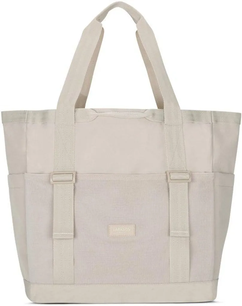 Sac de plage beige écologique PET recyclé avec poche de rangement