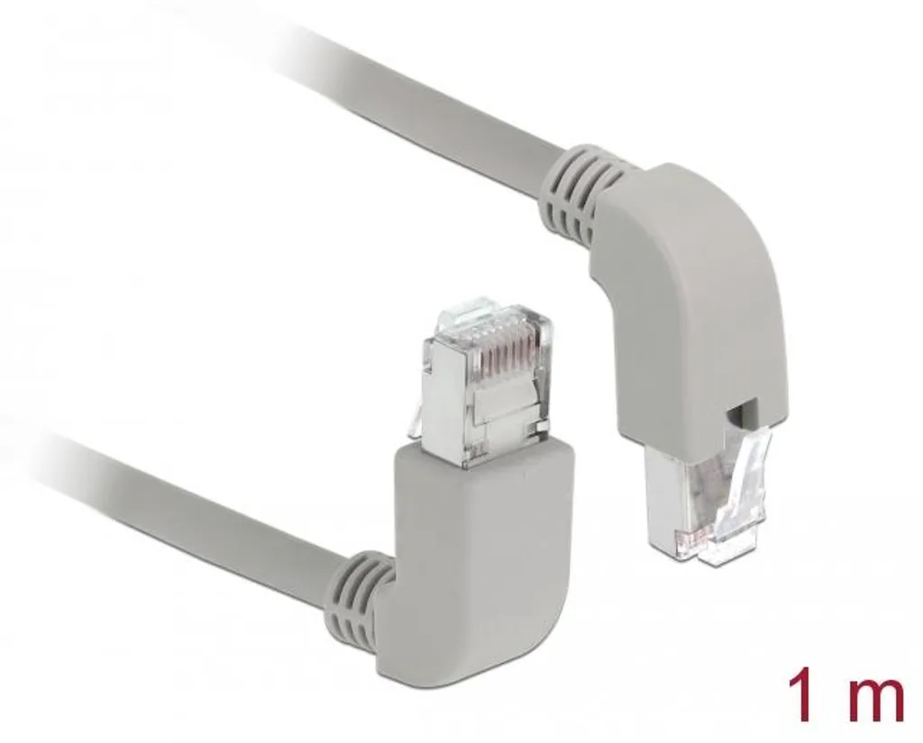 Câble RJ45 Cat.6 S/FTP coudé anti-interférence de 1 mètre Delock