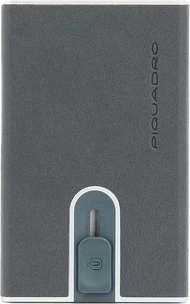 Piquadro Blue Square Portafoglio RFID Nero Blu Oceano - Vera Pelle