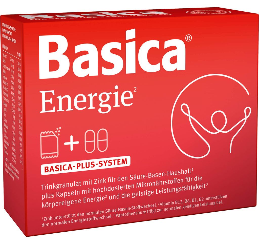 Basica Energie Trinkgranulat + Kapseln für 7 Tage für körpereigene Energie und geistige Leistungsfähigkeit, 7 St. Kombipackung