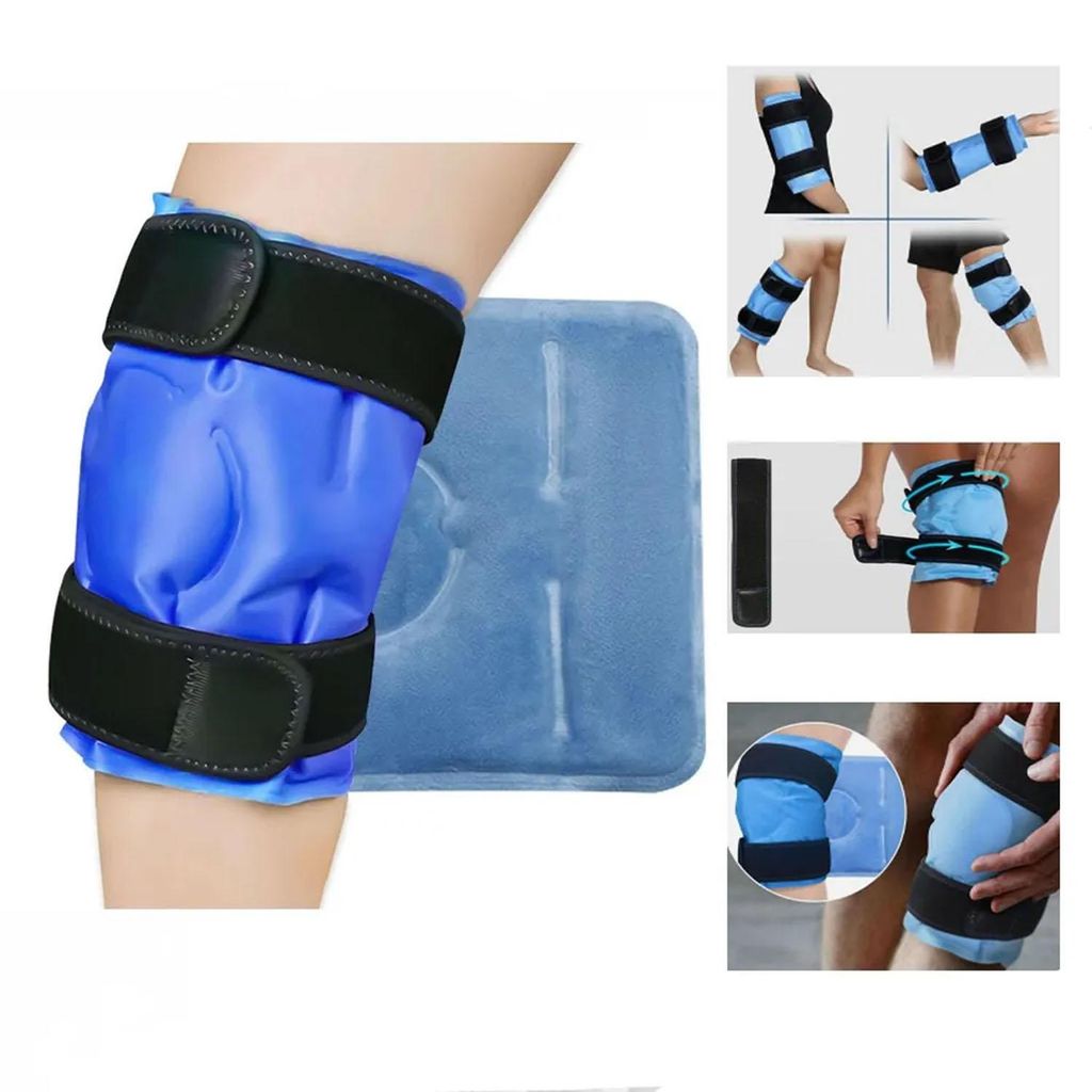 Knie Kühlmanschette mit Klettverschluss, Knie Kühlbandage Produktbild 