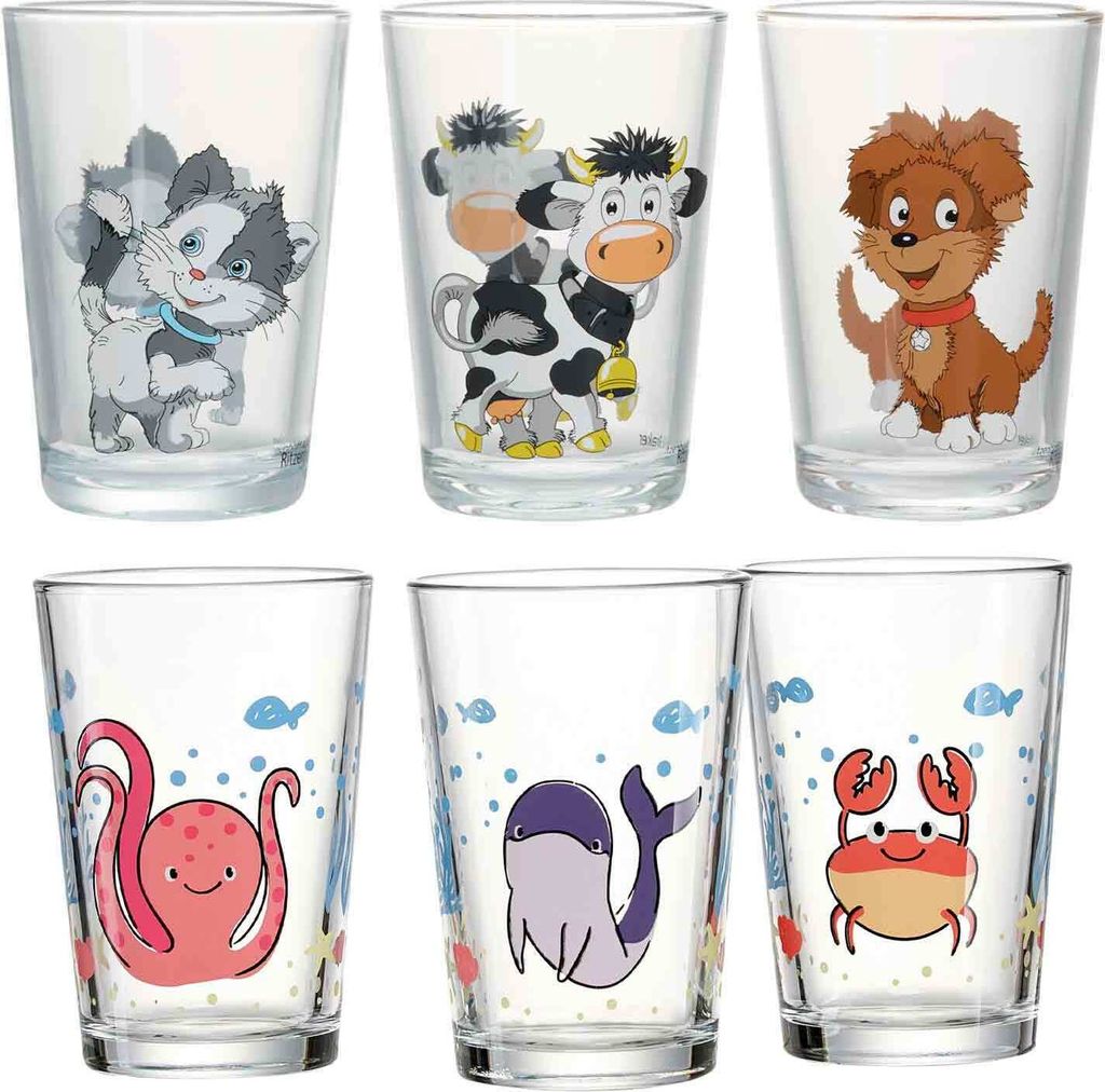 Ritzenhoff & Breker Hof- und Meerestiere Kinderbecher Set 6-teilig