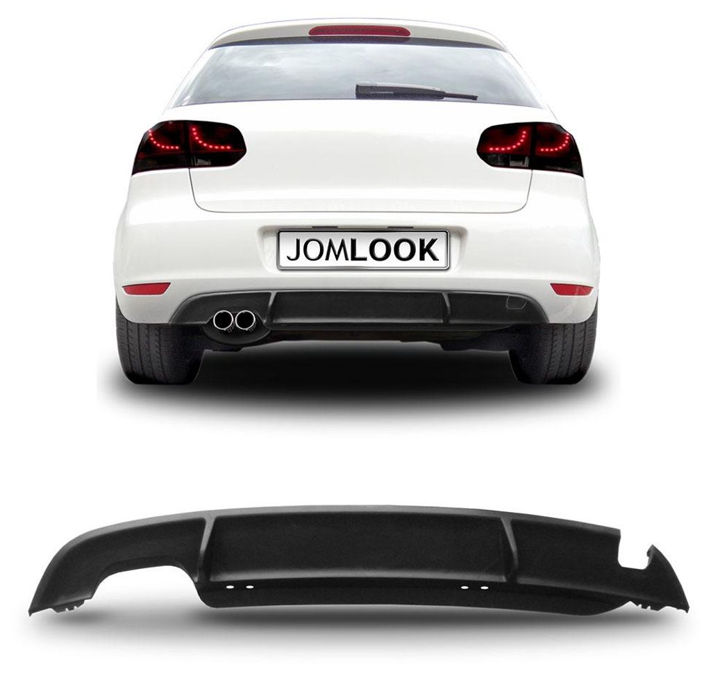 Für VW Golf 6 VI nicht GTI R Heckdiffusor Diffusor Stoßstange Hinten Sport Look in der Farbe von Jom Car-Parts GmbH
